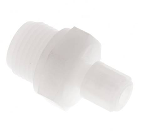 6x4mm & G1/2'' PVDF Rechte Knelfitting Buitendraad 10bar
