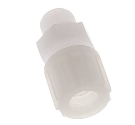 6x4mm & G1/2'' PVDF Rechte Knelfitting Buitendraad 10bar