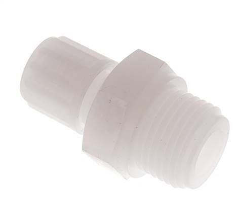 8x6mm & G1/2'' PVDF Rechte Knelfitting Buitendraad 10bar
