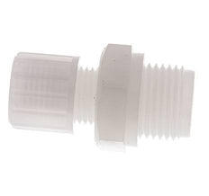 10x8mm & G1/2'' PVDF Rechte Knelfitting Buitendraad 10bar