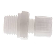 10x8mm & G1/2'' PVDF Rechte Knelfitting Buitendraad 10bar