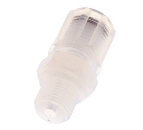 6x4mm & G1/8'' PFA Rechte Snijringkoppeling Buitendraad 10bar