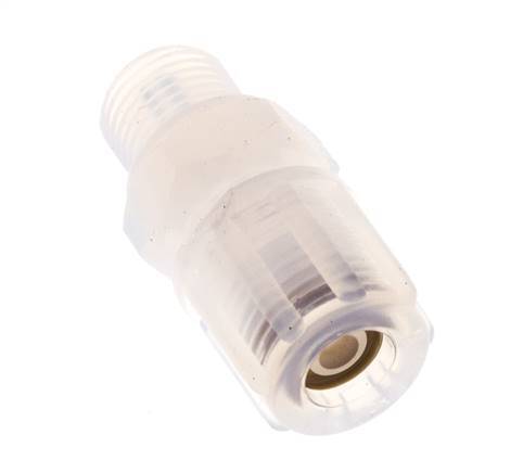 6x4mm & G1/8'' PFA Rechte Snijringkoppeling Buitendraad 10bar