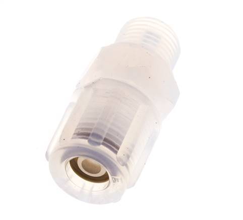 6x4mm & G1/8'' PFA Rechte Snijringkoppeling Buitendraad 10bar