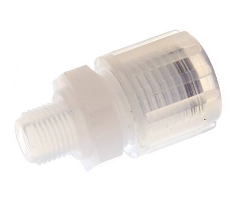8x6mm & G1/8'' PFA Rechte Snijringkoppeling Buitendraad 10bar