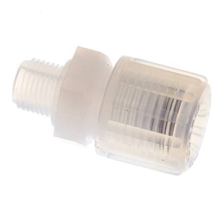 8x6mm & G1/8'' PFA Rechte Snijringkoppeling Buitendraad 10bar