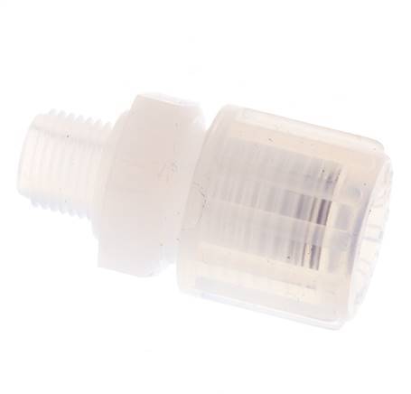 10x8mm & G1/8'' PFA Rechte Snijringkoppeling Buitendraad 10bar