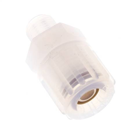 10x8mm & G1/8'' PFA Rechte Snijringkoppeling Buitendraad 10bar