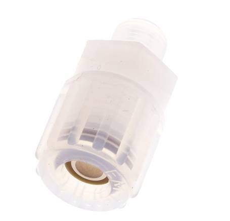 10x8mm & G1/8'' PFA Rechte Snijringkoppeling Buitendraad 10bar