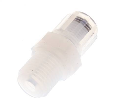 6x4mm & G1/4'' PFA Rechte Snijringkoppeling Buitendraad 10bar