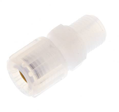 8x6mm & G1/4'' PFA Rechte Snijringkoppeling Buitendraad 10bar