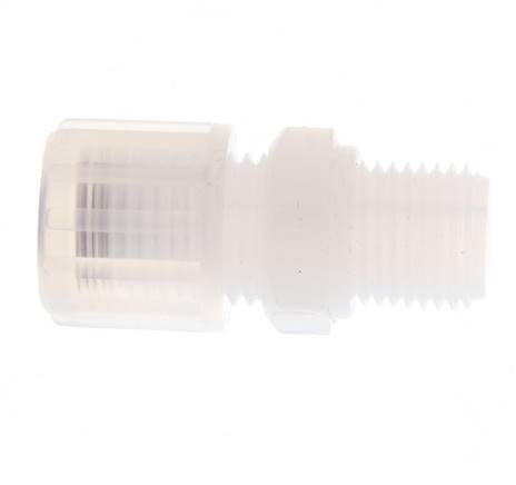 8x6mm & G1/4'' PFA Rechte Snijringkoppeling Buitendraad 10bar