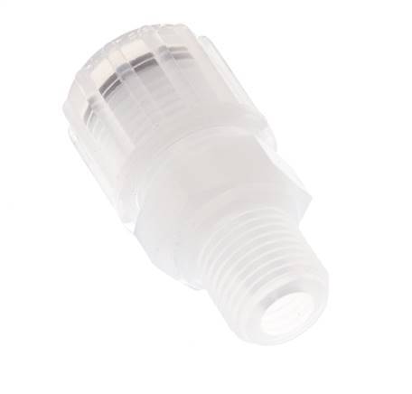 10x8mm & G1/4'' PFA Rechte Snijringkoppeling Buitendraad 10bar