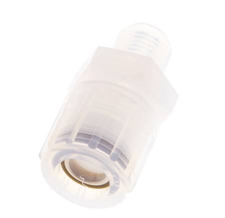 12x10mm & G1/4'' PFA Rechte Snijringkoppeling Buitendraad 10bar