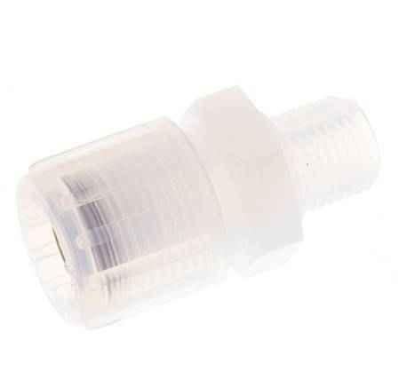 12x10mm & G1/4'' PFA Rechte Snijringkoppeling Buitendraad 10bar