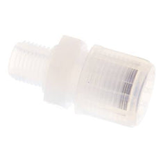 12x10mm & G1/4'' PFA Rechte Snijringkoppeling Buitendraad 10bar