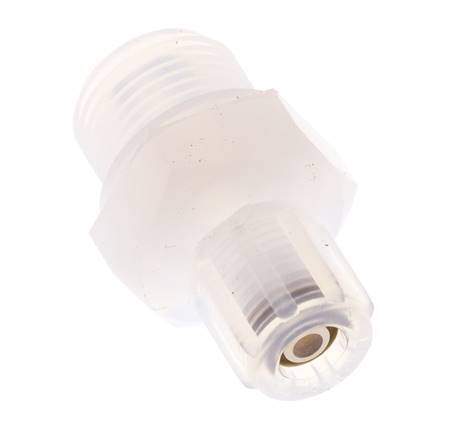 6x4mm & G3/8'' PFA Rechte Snijringkoppeling Buitendraad 10bar