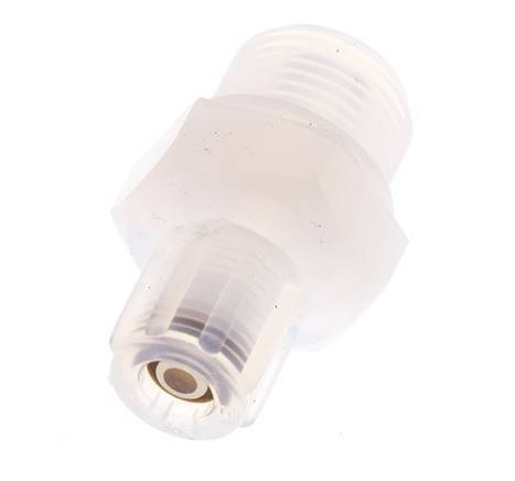6x4mm & G3/8'' PFA Rechte Snijringkoppeling Buitendraad 10bar