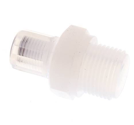 6x4mm & G3/8'' PFA Rechte Snijringkoppeling Buitendraad 10bar