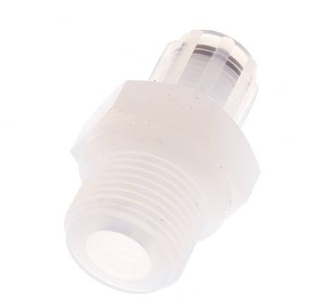 6x4mm & G3/8'' PFA Rechte Snijringkoppeling Buitendraad 10bar