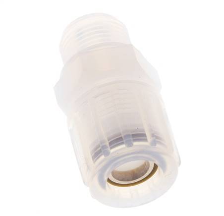 12x10mm & G3/8'' PFA Rechte Snijringkoppeling Buitendraad 10bar