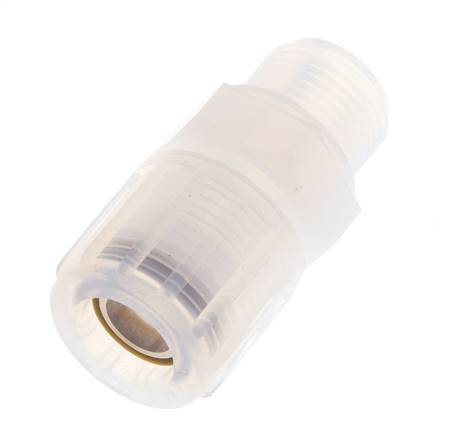 12x10mm & G3/8'' PFA Rechte Snijringkoppeling Buitendraad 10bar