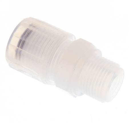 12x10mm & G3/8'' PFA Rechte Snijringkoppeling Buitendraad 10bar