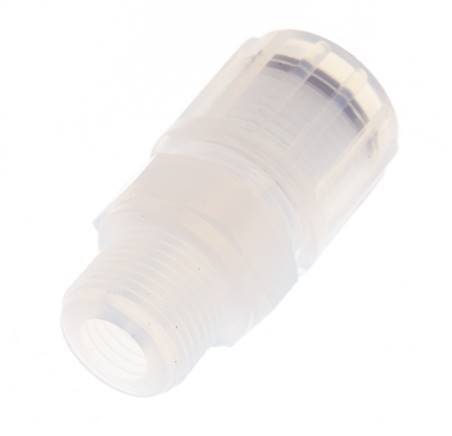 12x10mm & G3/8'' PFA Rechte Snijringkoppeling Buitendraad 10bar