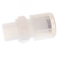 12x10mm & G3/8'' PFA Rechte Snijringkoppeling Buitendraad 10bar