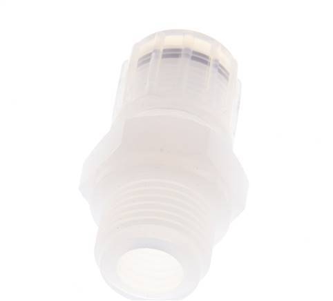 12x10mm & G1/2'' PFA Rechte Snijringkoppeling Buitendraad 10bar