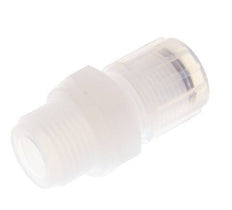 12x10mm & G1/2'' PFA Rechte Snijringkoppeling Buitendraad 10bar