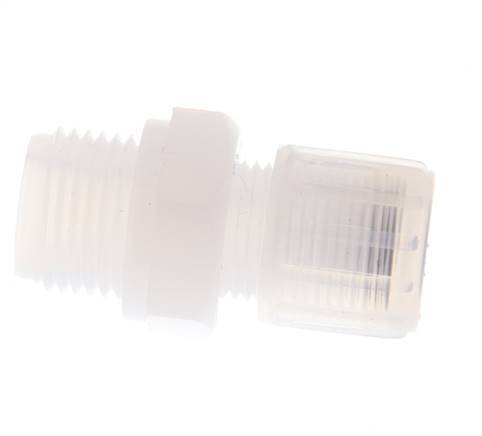 12x10mm & G1/2'' PFA Rechte Snijringkoppeling Buitendraad 10bar