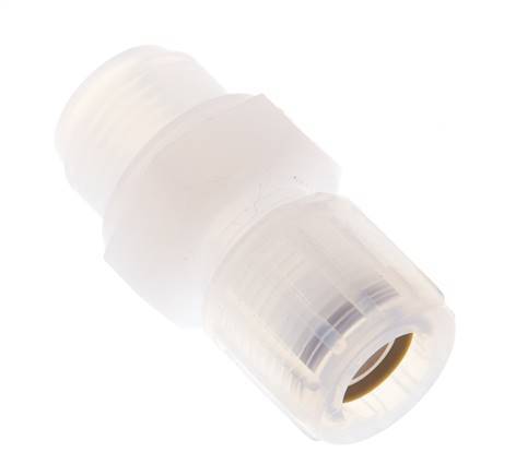 12x10mm & G1/2'' PFA Rechte Snijringkoppeling Buitendraad 10bar