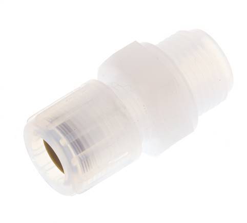 12x10mm & G1/2'' PFA Rechte Snijringkoppeling Buitendraad 10bar