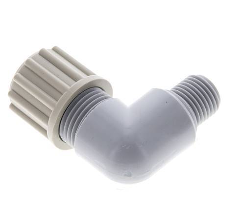 12x9mm & G1/4'' PA L-Vorm Knelfitting Buitendraad 10bar