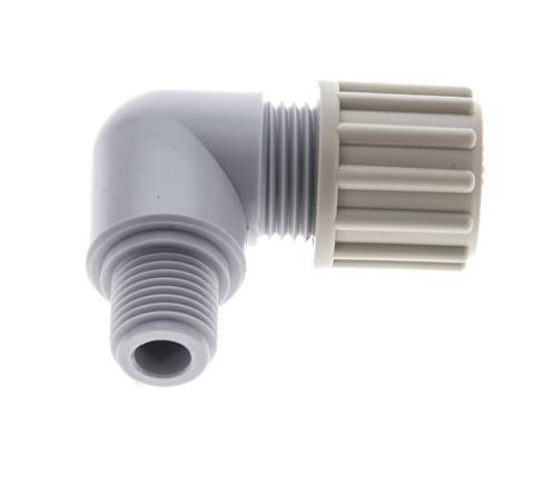 12x9mm & G1/4'' PA L-Vorm Knelfitting Buitendraad 10bar
