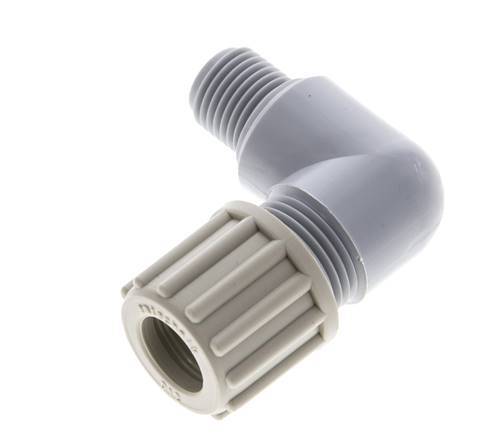 12x9mm & G1/4'' PA L-Vorm Knelfitting Buitendraad 10bar