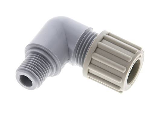 12x9mm & G1/4'' PA L-Vorm Knelfitting Buitendraad 10bar