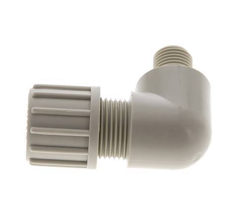 14x12mm & G1/4'' PP Elbow Compression Fitting with Male Threads 10 bar