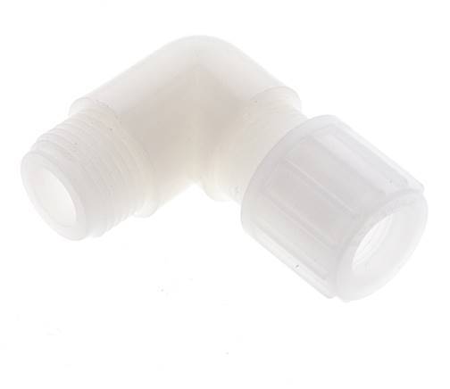 14x12mm & G1/2'' PVDF Elbow Compression Fitting with Male Threads 10 bar