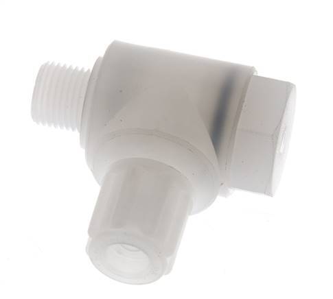 6x4mm & G1/8'' PVDF L-Vorm Knelfitting Buitendraad Banjo Bout 10bar