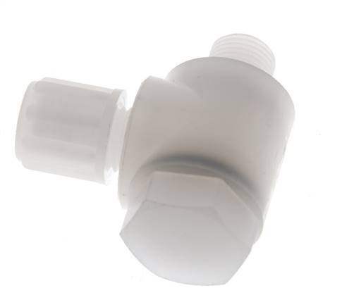 6x4mm & G1/8'' PVDF L-Vorm Knelfitting Buitendraad Banjo Bout 10bar