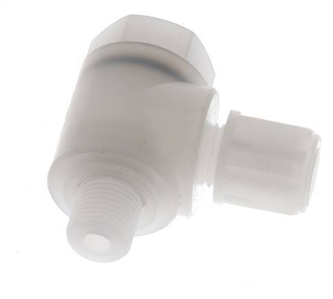 6x4mm & G1/8'' PVDF L-Vorm Knelfitting Buitendraad Banjo Bout 10bar