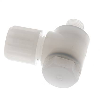 8x6mm & G1/8'' PVDF L-Vorm Knelfitting Buitendraad Banjo Bout 10bar