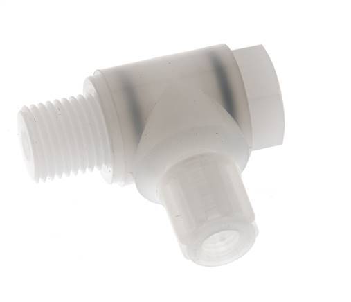 6x4mm & G1/4'' PVDF L-Vorm Knelfitting Buitendraad Banjo Bout 10bar