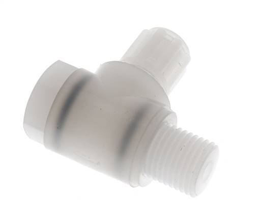 6x4mm & G1/4'' PVDF L-Vorm Knelfitting Buitendraad Banjo Bout 10bar