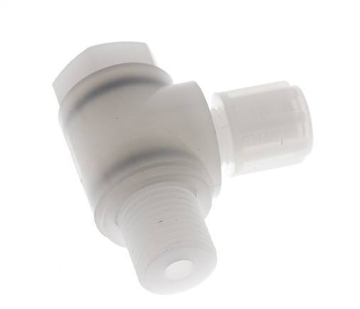 6x4mm & G1/4'' PVDF L-Vorm Knelfitting Buitendraad Banjo Bout 10bar