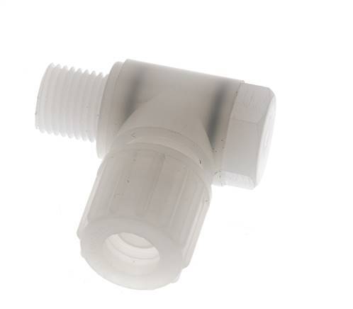 10x8mm & G1/4'' PVDF L-Vorm Knelfitting Buitendraad Banjo Bout 10bar