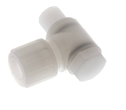 10x8mm & G1/4'' PVDF L-Vorm Knelfitting Buitendraad Banjo Bout 10bar