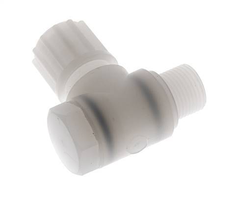 12x10mm & G3/8'' PVDF L-Vorm Knelfitting Buitendraad Banjo Bout 10bar